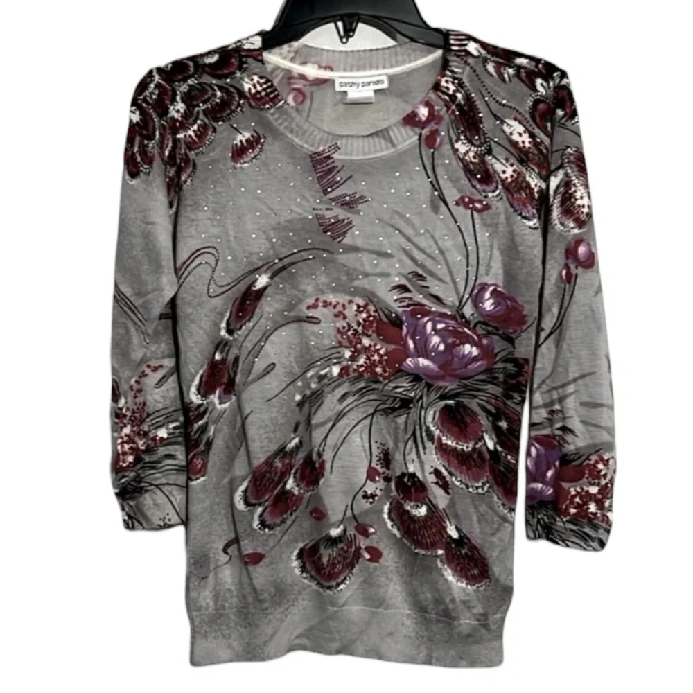 Cathy Daniels Women’s Small top. Grey.